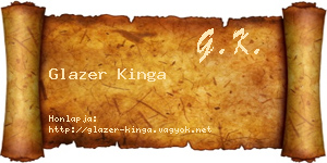 Glazer Kinga névjegykártya