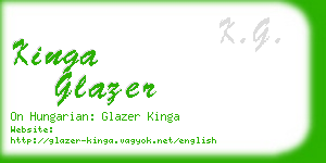 kinga glazer business card